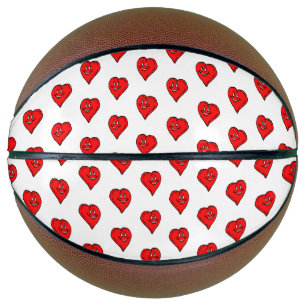 Basketball Red Hearts Love