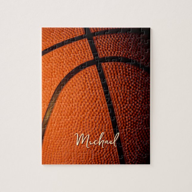 Basketball Replace Own Name Customizable  Jigsaw Puzzle (Vertical)