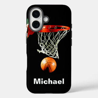 Basketball Replace with Your Name iPhone 16 Case