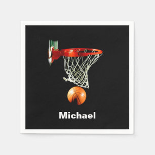 Basketball Replace with Your Name Napkins