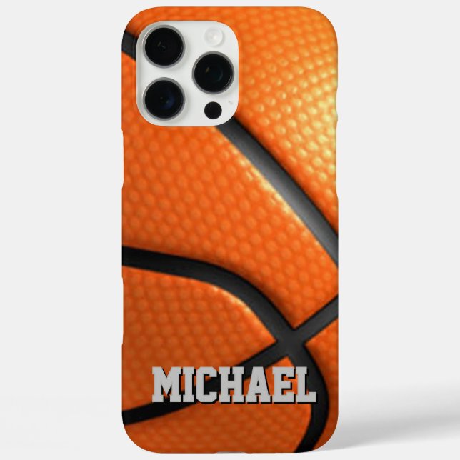 Basketball Replace with Your Name Text Case-Mate iPhone Case (Back)