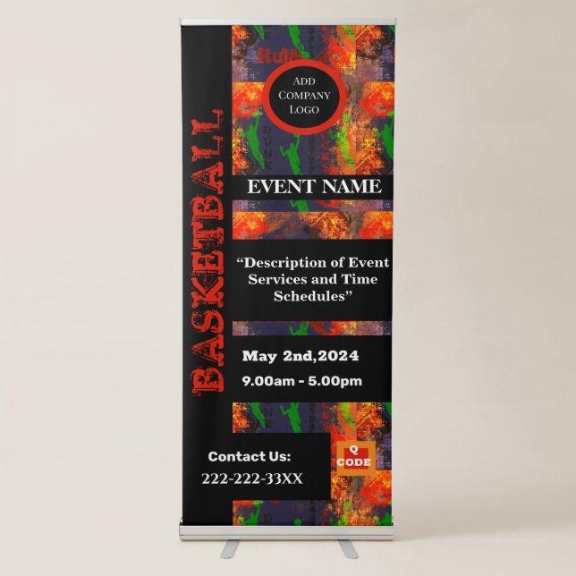 BASKETBALL  RETRACTABLE BANNER (Front)