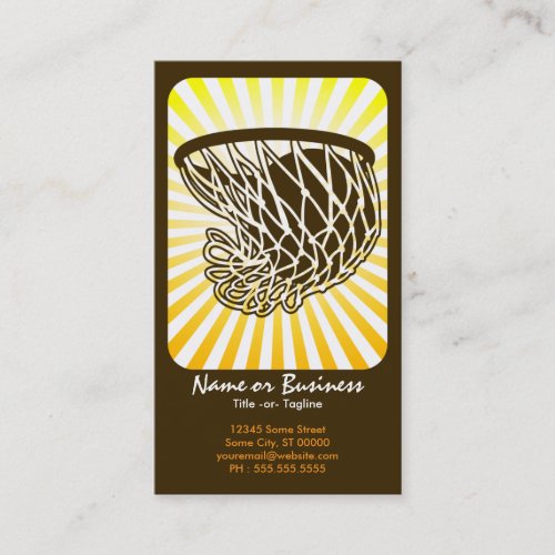 basketball : retro rays : business card