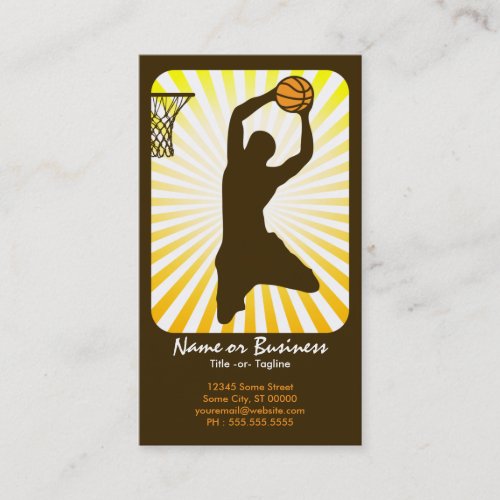 basketball : retro rays : business cards