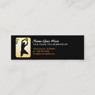basketball : retro rays : mini business card