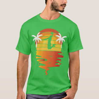 Basketball retro sunset 70s vintage Basketballee f T-Shirt