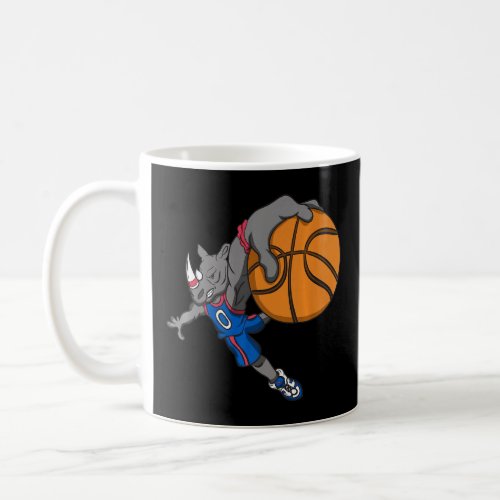 Basketball Rhino  Coffee Mug