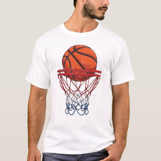 Basketball Rim And Net Swish Vector Art T-Shirt