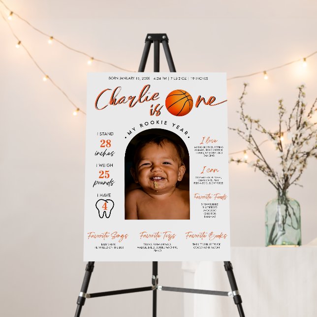 Basketball Rookie of the Year First Year Milestone Foam Board (In Situ (Stand))