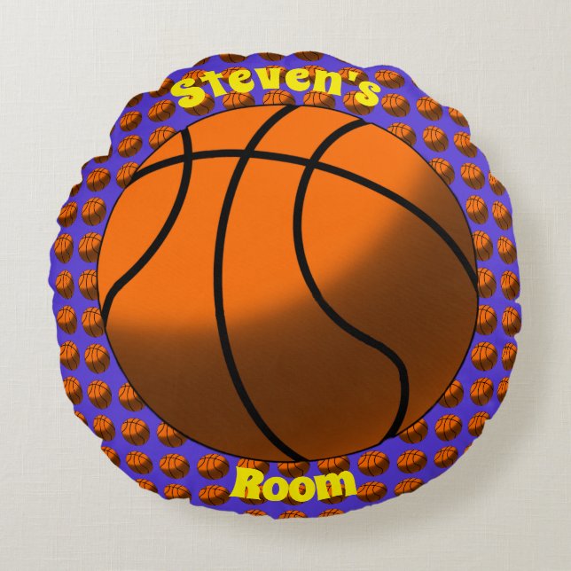 Basketball Round Pillow (Front)
