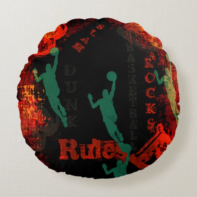 BASKETBALL      ROUND PILLOW (Front)
