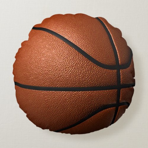 Basketball Round Throw Pillow