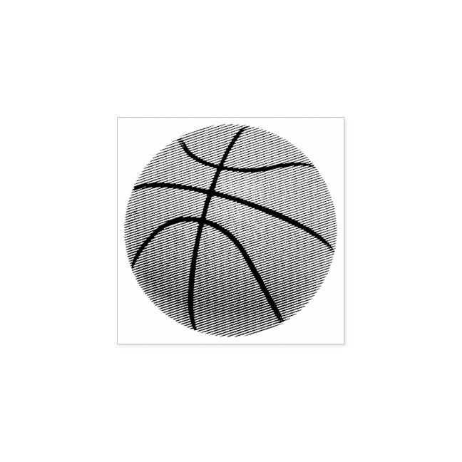 Basketball Rubber Stamp