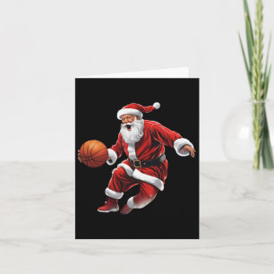 Basketball Santa Slam Dunk Ugly Christmas  Card