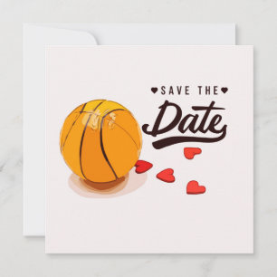 Basketball Save the Date Wedding Invitation