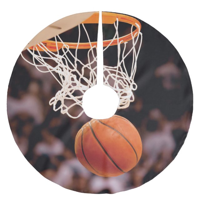 Basketball Scoring Brushed Polyester Tree Skirt (Front)