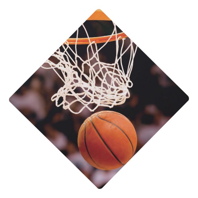 Basketball Scoring Graduation Cap Topper (Front)