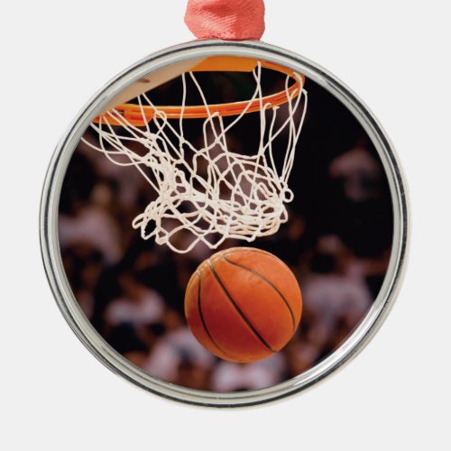 Basketball Scoring Metal Ornament