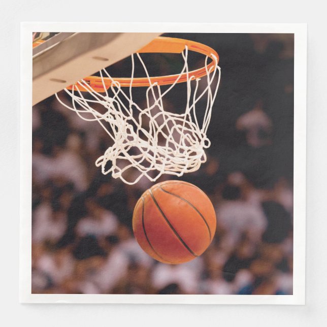Basketball Scoring Paper Dinner Napkins (Front)