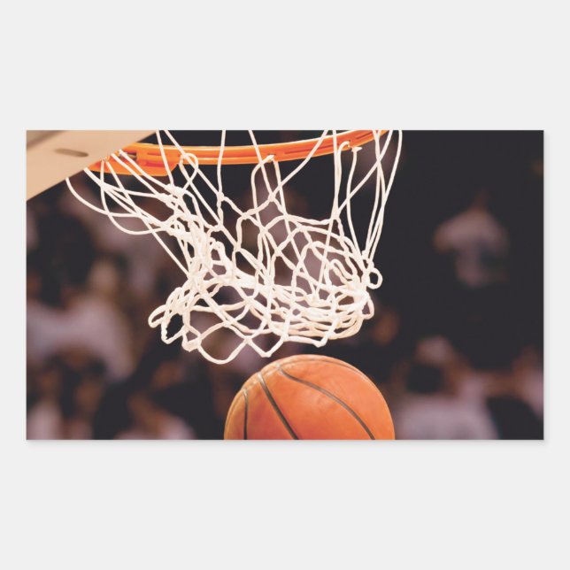 Basketball Scoring Rectangular Sticker (Front)