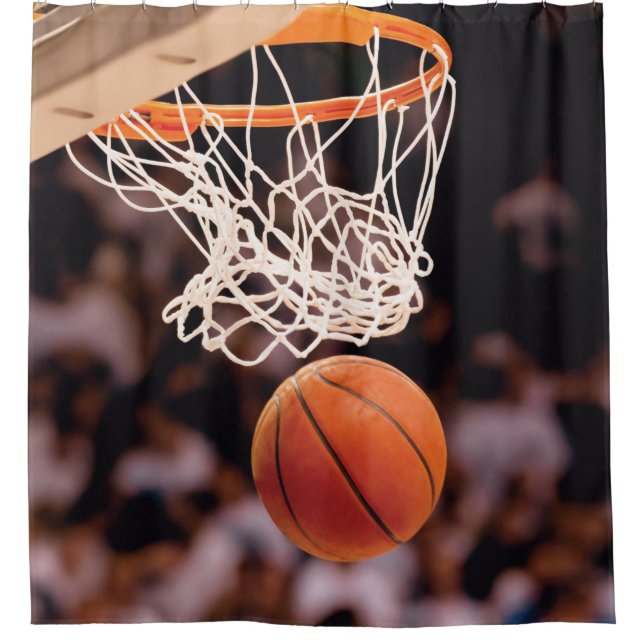 Basketball Scoring Shower Curtain (Front)
