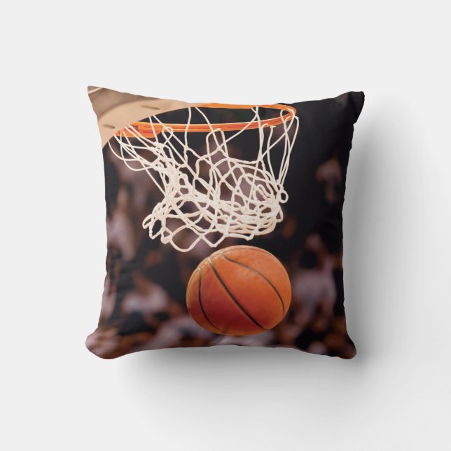 Basketball Scoring Throw Pillow (Front)