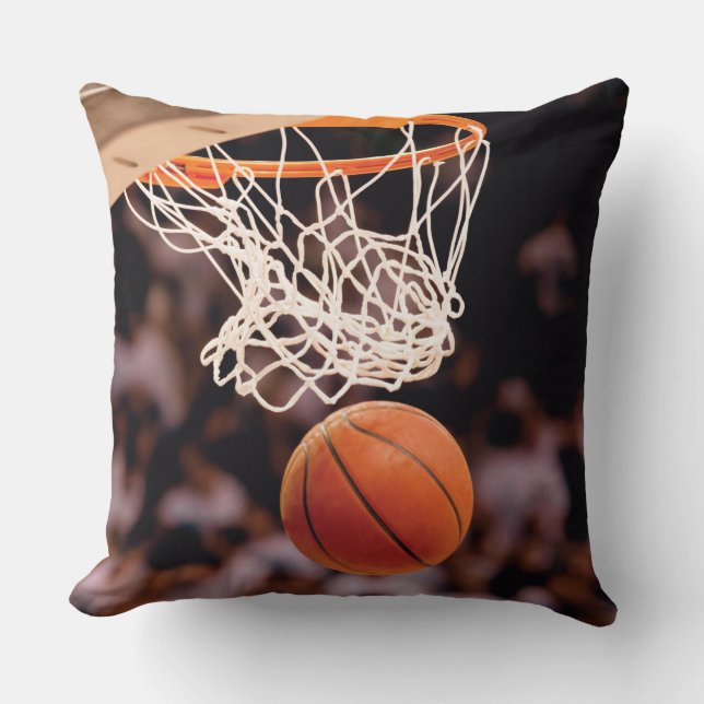 Basketball Scoring Throw Pillow (Front)