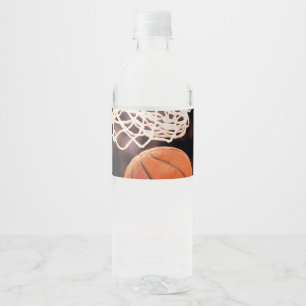 Basketball Scoring Water Bottle Label