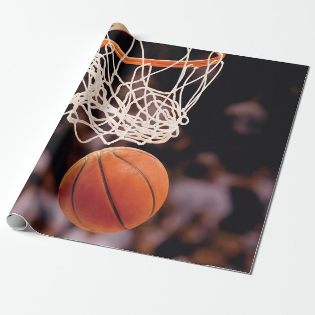 Basketball Scoring Wrapping Paper (Unrolled)