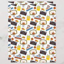 Basketball Scrapbook Paper