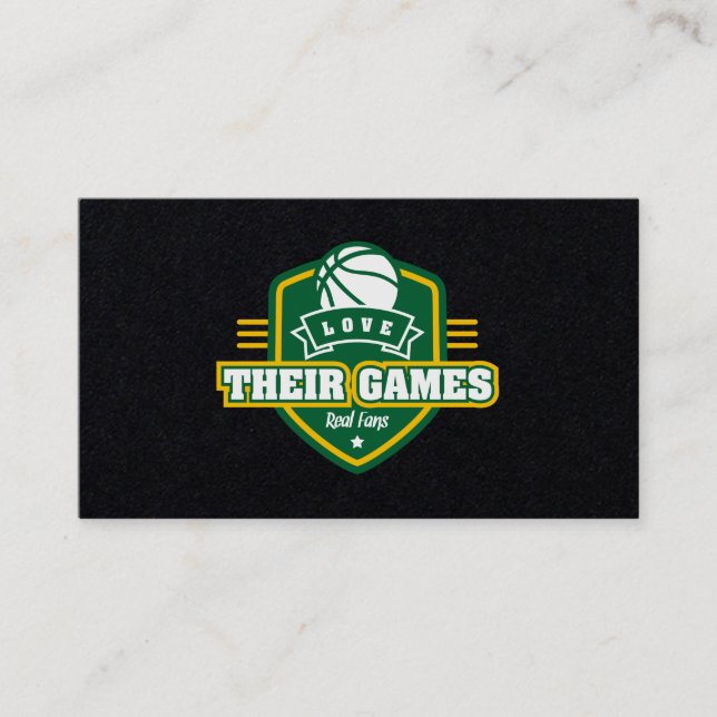 Basketball Seattle Supersonics Jersey Color Business Card (Front)