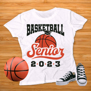 JerseyGirlCustomTees Basketball Senior T-Shirt | Custom Senior Basketball Shirt with Name & Number