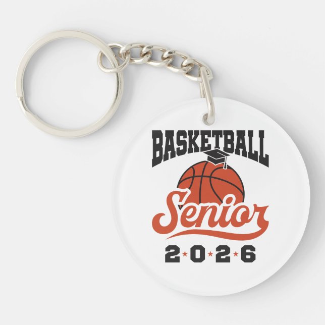 Basketball Senior 2026 Keychain (Front)