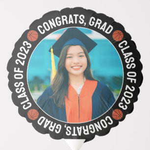 Basketball Senior Congrats Custom Graduation Photo Balloon
