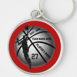 Basketball Senior Gifts Personalized, Team Colors Keychain