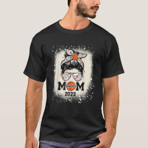 Basketball Senior Mom 2022 Messy Bun T-Shirt
