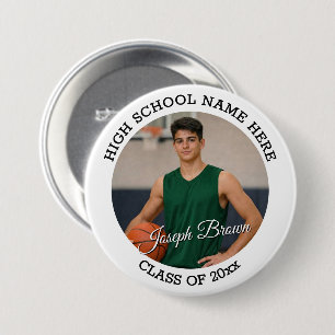Basketball Senior Night Custom Photo School Spirit Button