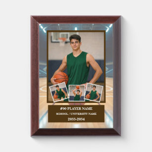 Basketball Senior Night Stadium Court 4 Photo Award Plaque