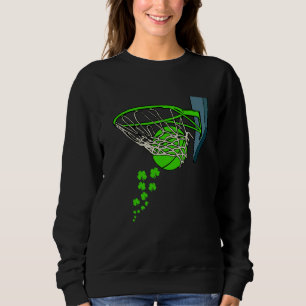 Basketball Shamrock Lucky C Irish St Patrick's Day Sweatshirt