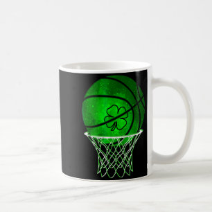 Basketball Shamrock Lucky Clover Irish St Patrick' Coffee Mug