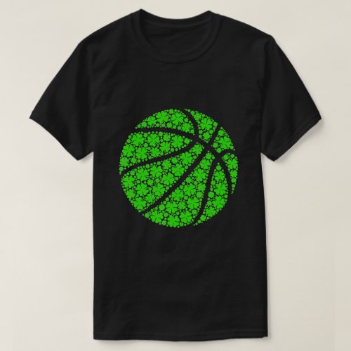 Basketball Shamrock Lucky Clover St Patricks Day T_Shirt