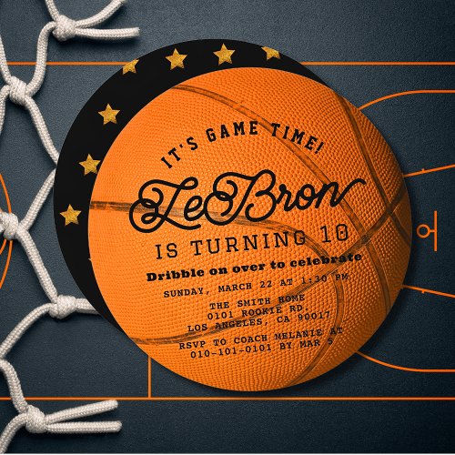 Basketball Shape Boy Birthday Circle