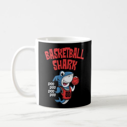 Basketball Shark Doo For Kids Boys Girls Coffee Mug
