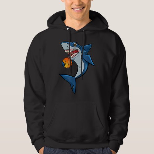 Basketball Sharks Love Animal lovers Funny Mens Wo Hoodie