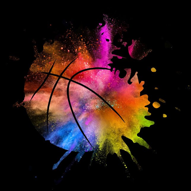 basketball shirt ball graffiti Silhouette Sticker (Creator Uploaded)