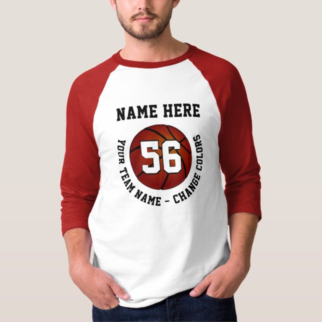 Basketball Shirts with Name, Number, Team (Front)