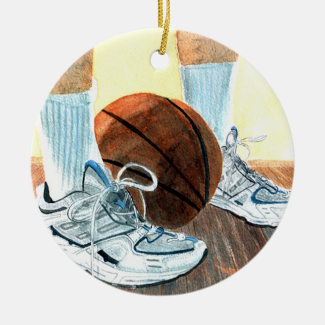 Basketball Shoes Ceramic Ornament (Front)