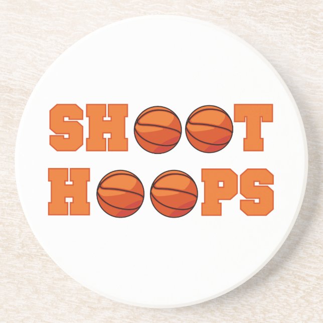 Basketball Shoot Hoops T-shirts and Gifts Drink Coaster (Front)