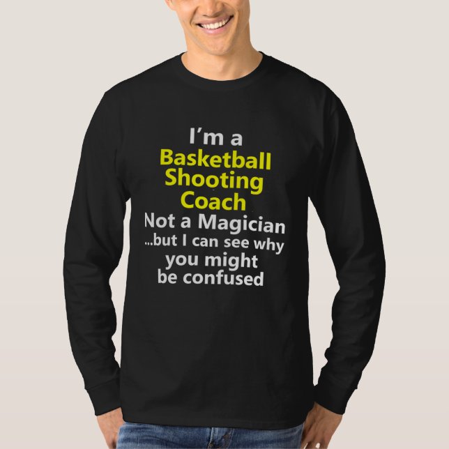 Basketball Shooting Coach Trainer Jump Shot Shoote T-Shirt (Front)