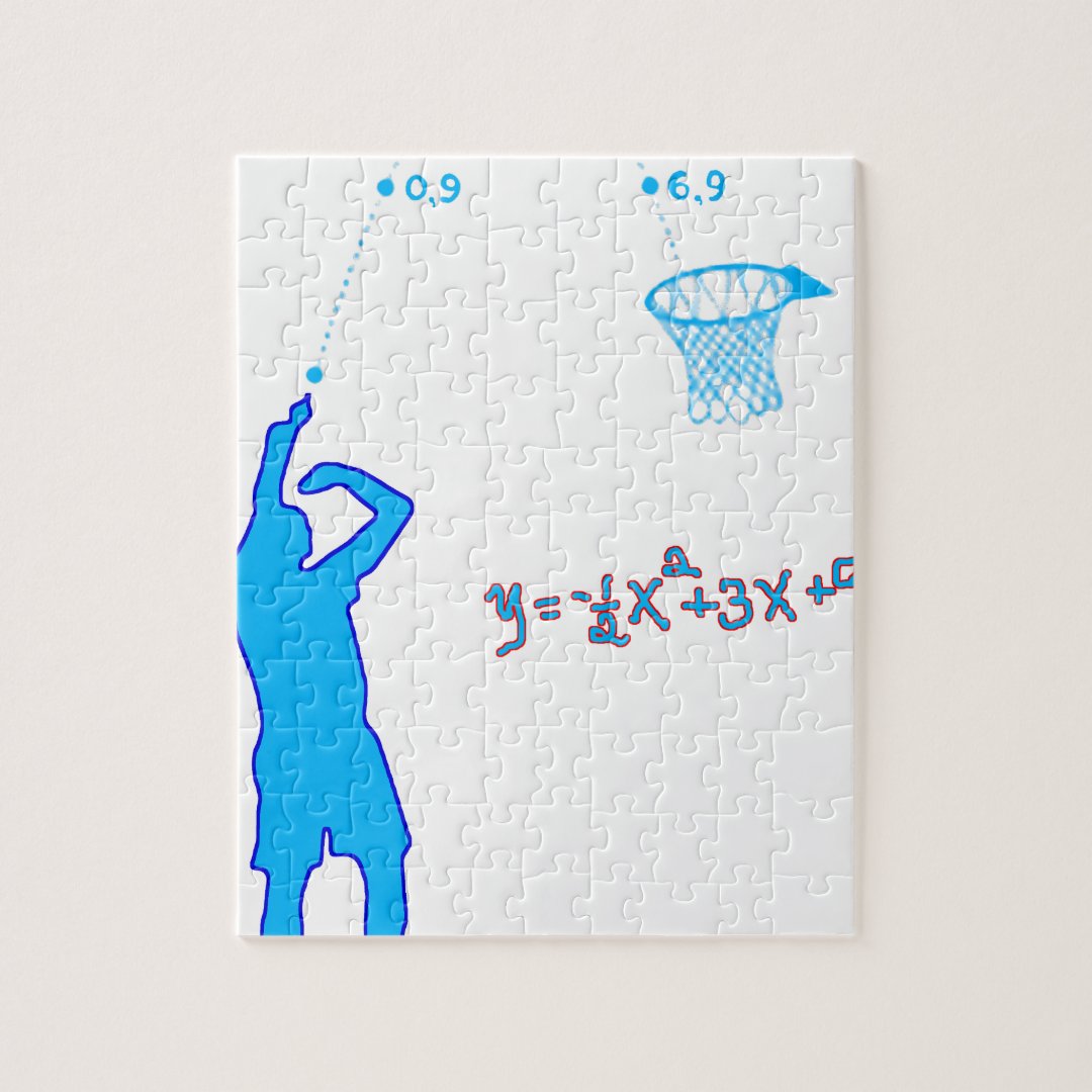 Basketball Shot and Quadratic equation Jigsaw Puzzle Zazzle